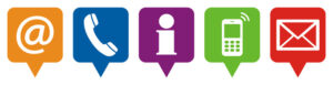 five contact us icons set