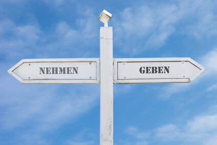 Schild Geben