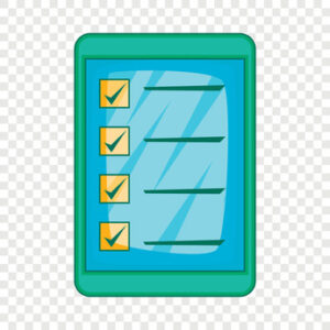 Digital checklist icon Cartoon illustration of checklist vector icon for web design